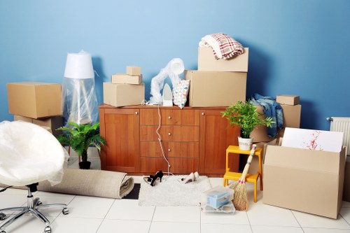 Removalists loading household furniture carefully near Maze Hill
