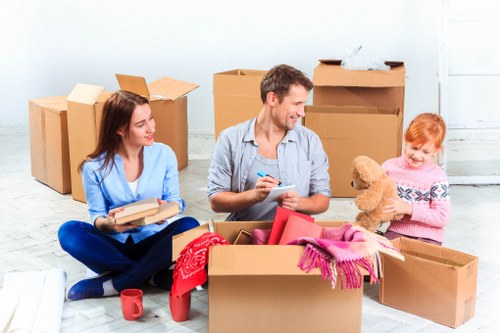 Removal team planning a home move near Maze Hill residential streets